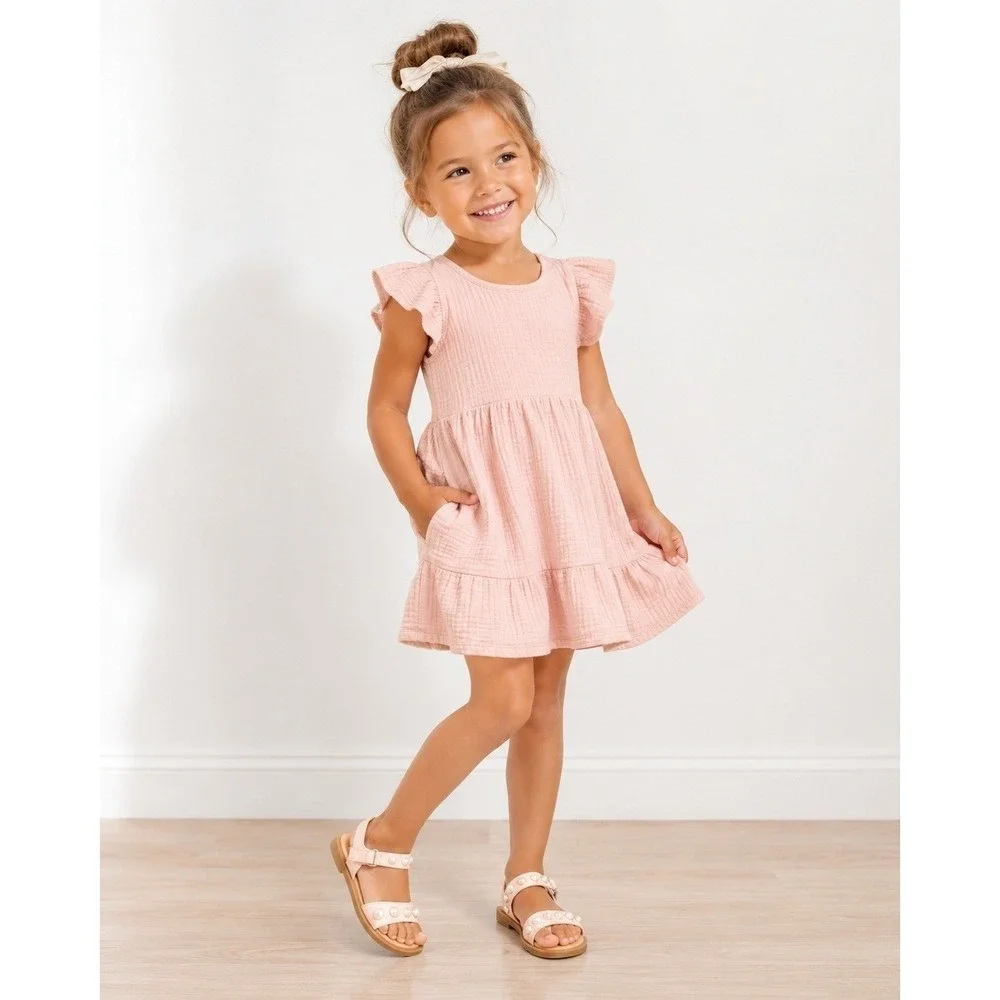 Little Girls Sandals by Cat & Jack Eve Pearl Blush Size 1 New With Tags‎